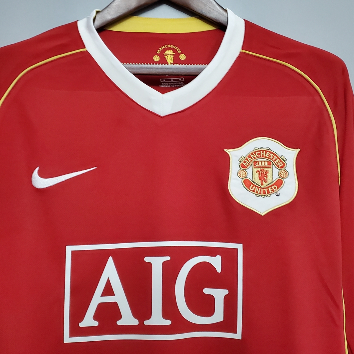 Retro 06/07 Manchester United Long sleeve home Soccer Jersey