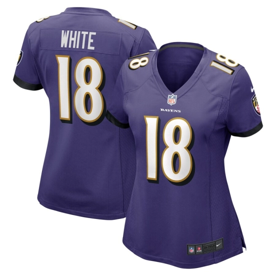 Women's DeAndrew White Purple Player Limited Team Jersey