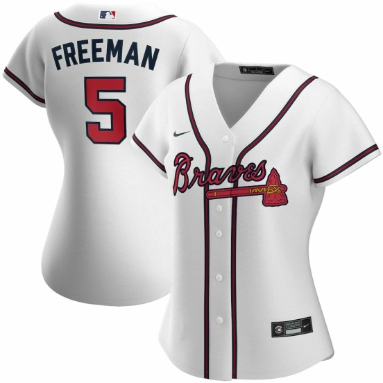 Women's Freddie Freeman White Home 2020 Player Team Jersey