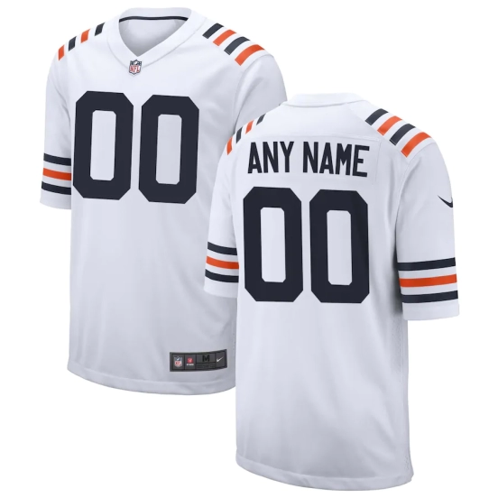 Men's 2019 Alternate White Classic Custom Game Team Jersey