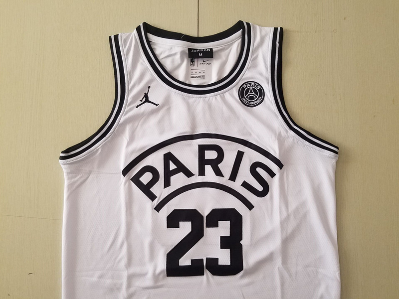 PSG Michael Jordan White Basketball Jerseys