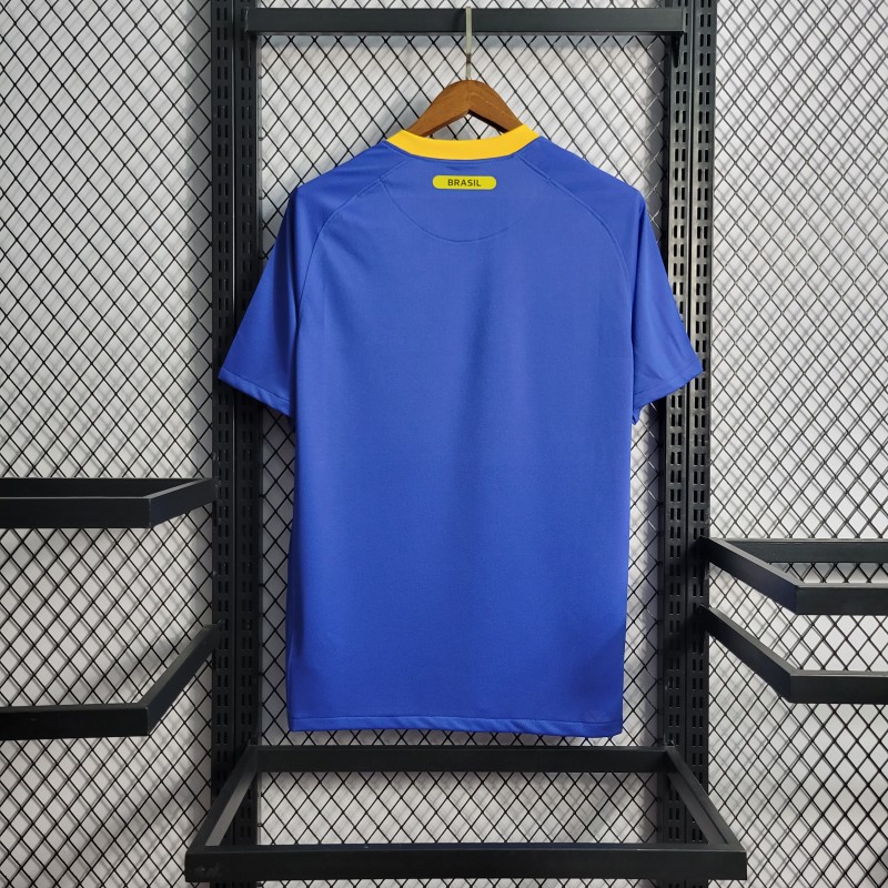 Retro 2010 Brazil Away Blue Jersey
