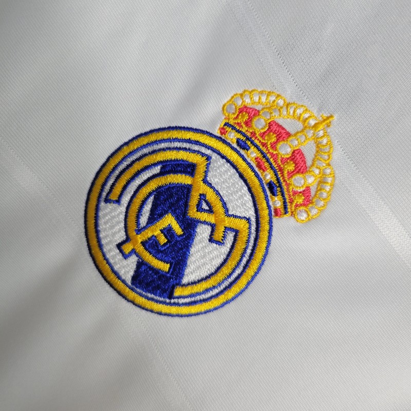 Retro 13-14 Long Sleeve Real Madrid Home Jersey