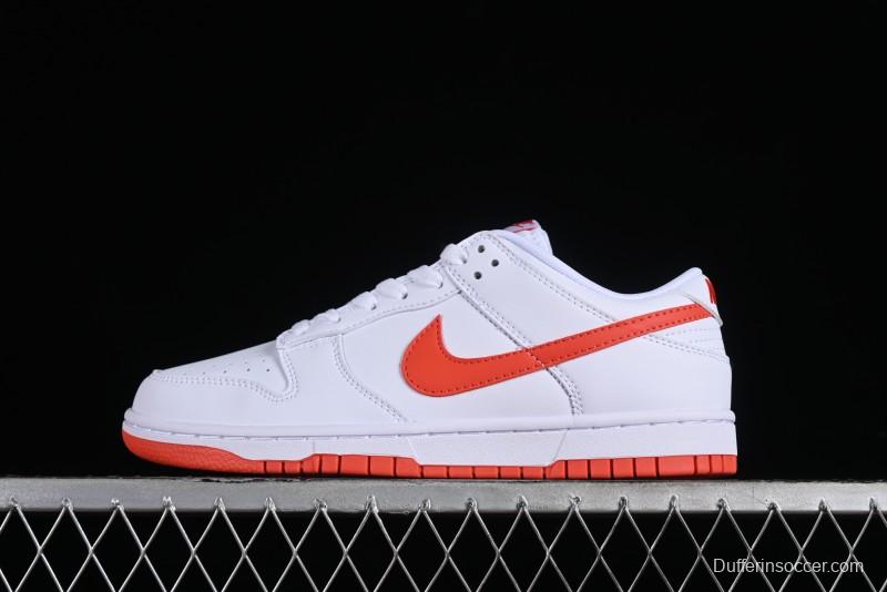 Nike SB Dunk Low White Orange Low-Top Casual Skateboarding Shoes - DV0831-103