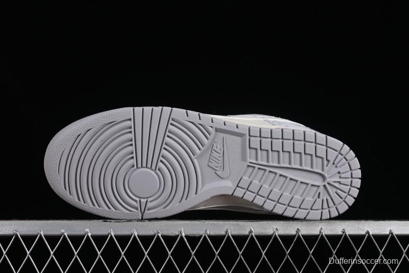 Nike SB Dunk Low LV Collaboration - Tie-Dye Denim Glow in the Dark Anniversary Custom Low-Top Casual Sneakers - FC1688-192