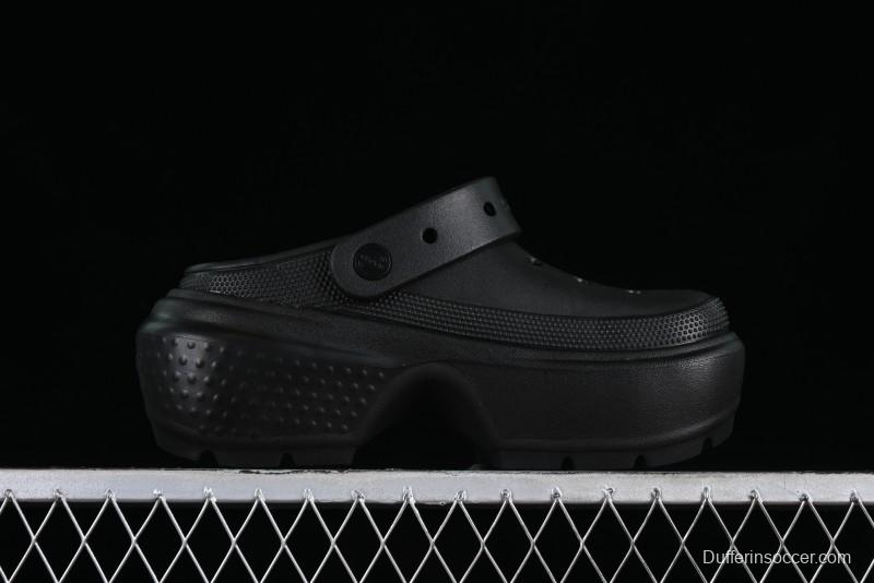 Crocs Classic Clog Retro Beach Sandals with Adjustable Heel Strap and Thick Sole - B.D4