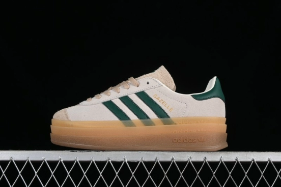 Adidas Originals Gazelle Bold ID7056 Low-Top Sneakers with Thick Sole for Casual Wear, Slip-Resistant and Durable - ID7056