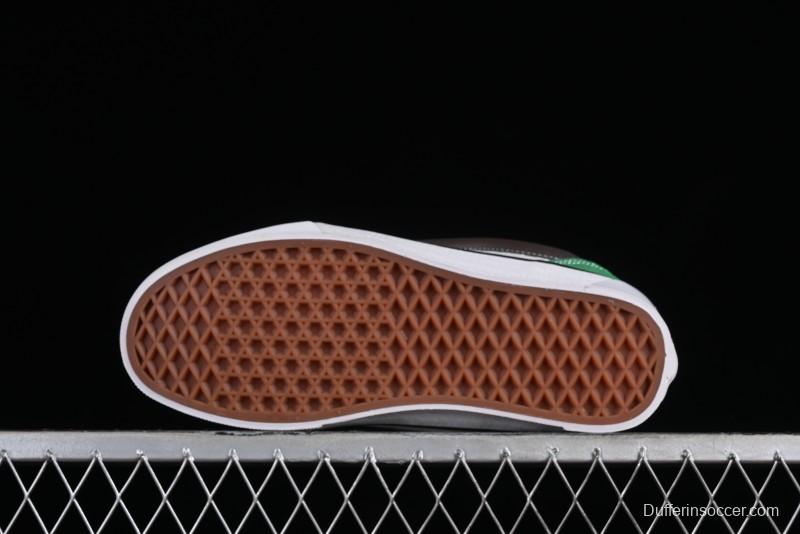 Vans Classics Knu Skool White Green Chunky Tongue Retro Sneakers - VN0009QCV0N