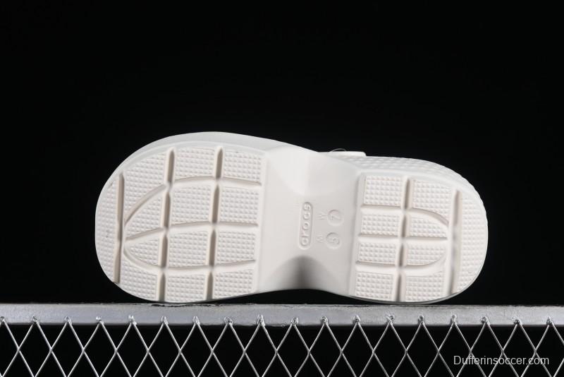 Crocs Classic Clog Retro Beach Sandals with Adjustable Heel Strap and Thick Sole - B.D4