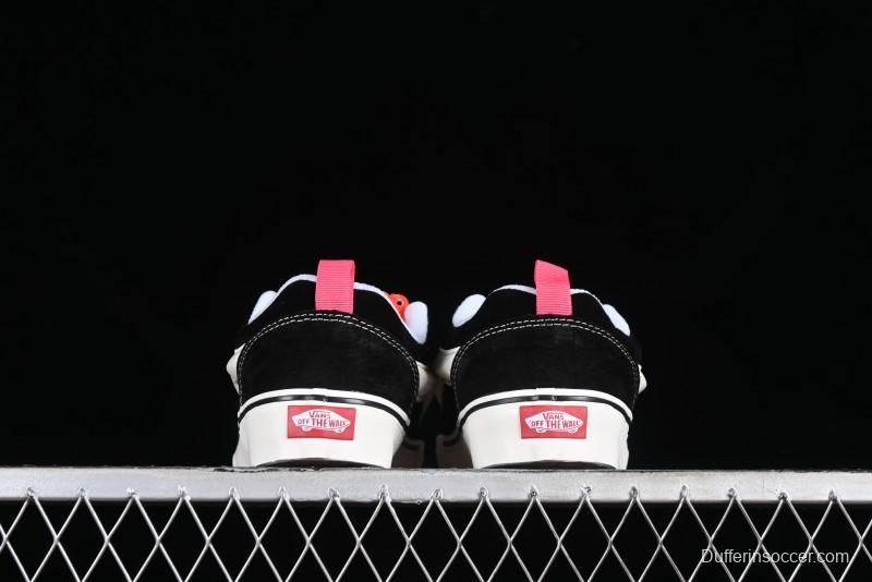 Vans Classics Knu Skool Retro Skate Shoes with Thickened Tongue and Oversized Toe - VN0009QCBLK