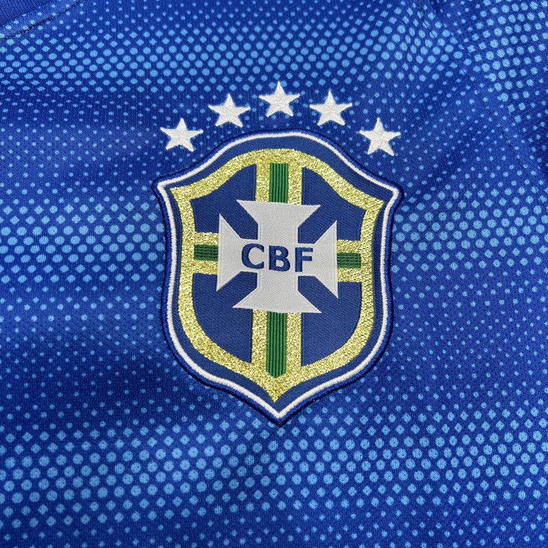Retro 2014 Brazil Away Blue Jersey