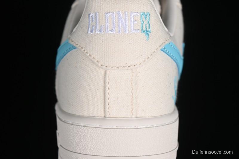 Nike RTFKT x Nike Air Force 1 Low Casual Sneakers with Full-Length Air Cushion - FQ3954-100