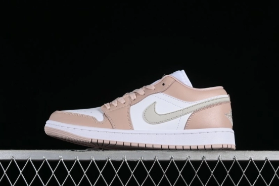 Nike Air Jordan 1 Low AJ1 White Pink Low-Top Casual Sneakers - DC0774-120
