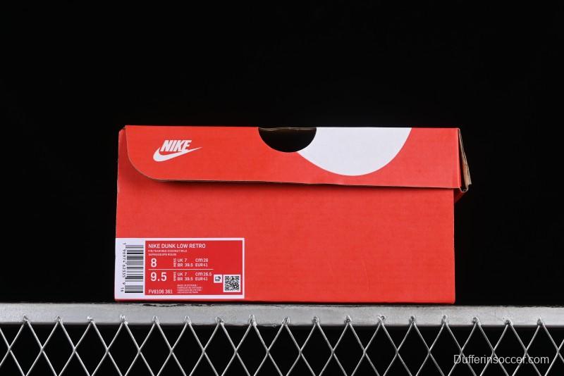 Nike SB Dunk Low Retro Skateboarding Shoes with Gorge Green and Red Swoosh Design - FV8106-361