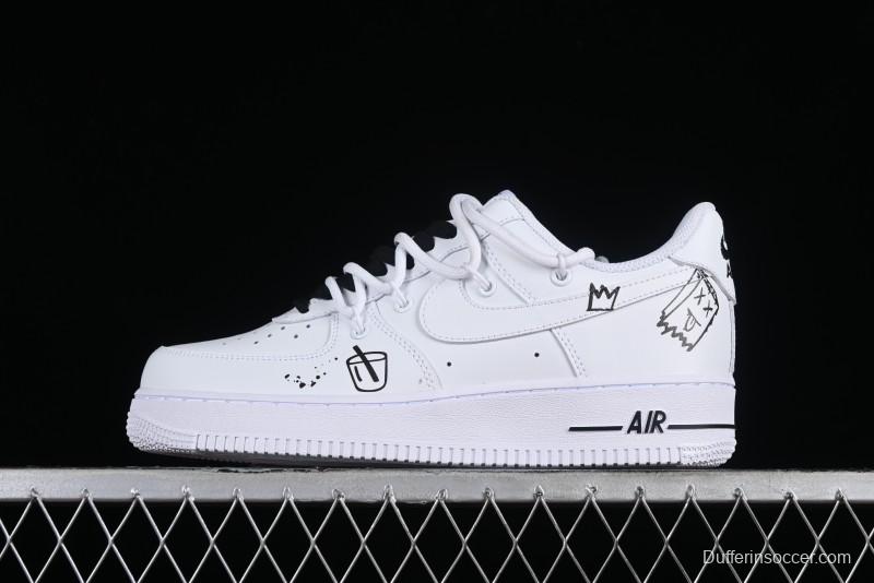 Nike Air Force 1 '07 Low Graffiti Casual Sneakers - CV9879-541