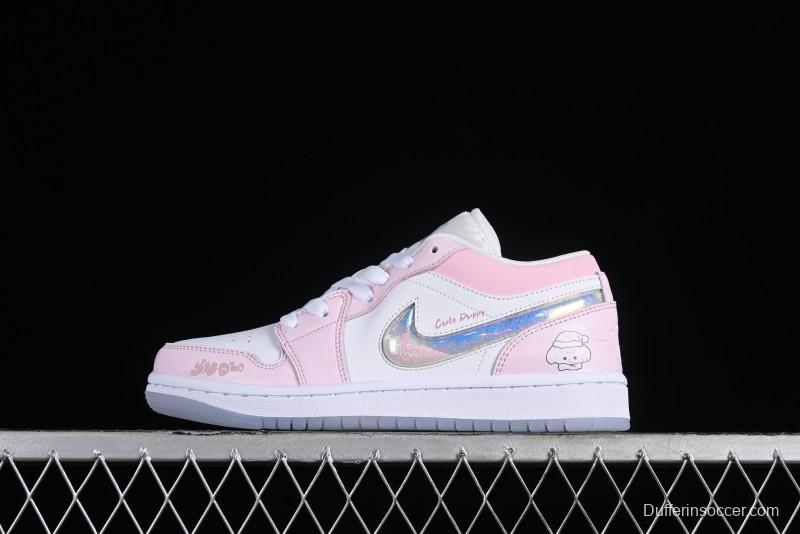 Nike Air Jordan 1 Low Custom Culture Casual Sneakers - FQ9112-100