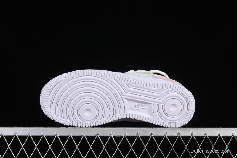 Nike Air Force 1 '07 Low Casual Sneakers with Dreamy Butterfly & Pastel Macaron Colorway - VV1998-013