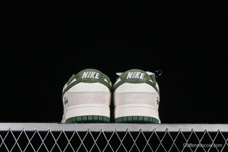 Stussy x Nike SB Dunk Low Retro Premium Casual Sneakers - DQ1098-340