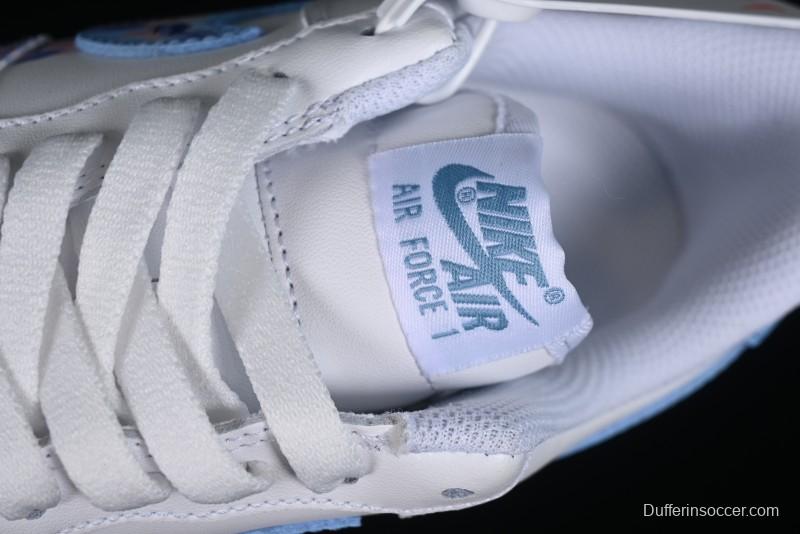 Nike Air Force 1 '07 Low Custom Chinese Style - Spring Cherry Blossom Casual Sneakers - DD8959-100