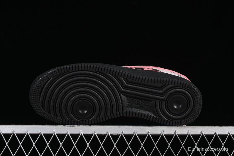 Nike Air Force 1 '07 Low Custom Anime Theme Black Sugar Heart Casual Sneakers with Lace-Up - ZH0316-012