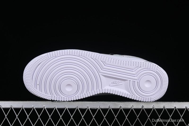 Nike Air Force 1 '07 Low Customized Anime Theme Gradient Grey Swoosh Casual Sneakers - FN0366-102