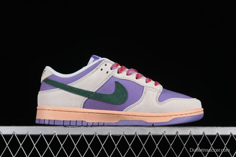 Nike SB Dunk Low Casual Skateboarding Shoes in Purple with Black Swoosh - HF5030-030