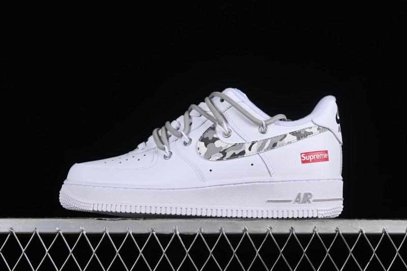 Nike Supreme x Air Force 1'07 Low "Box Logo" Camouflage Print Casual Sneakers - UP1658-595