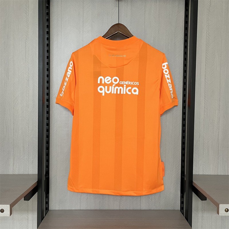 2010 Retro Corinthians Goalkeeper Orange Jersey