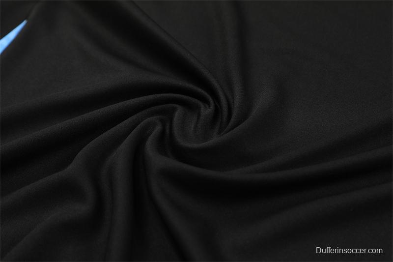 2024 Argentina Black Half Zipper Jacket+Long Pants