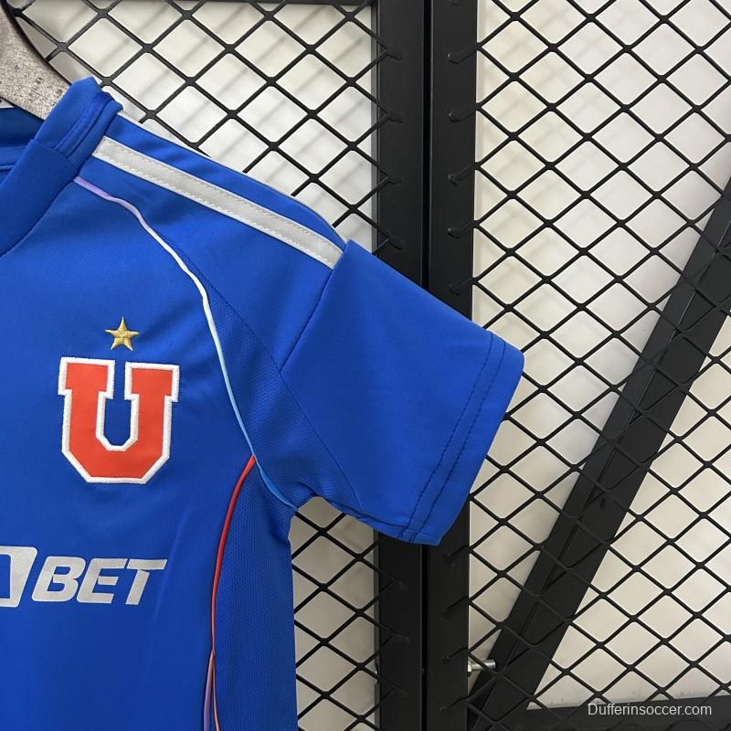 25/26 Kids Universidad De Chile Home Size 16-28 Jersey