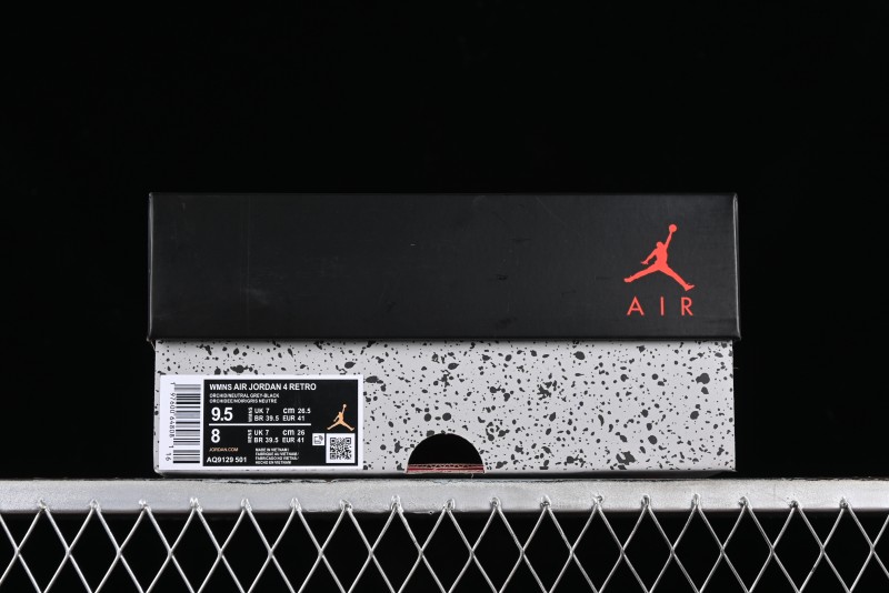 Nike Air Jordan 4 Retro Sneakers in Orchid Pink with Cement Grey Accents - AQ9129-501