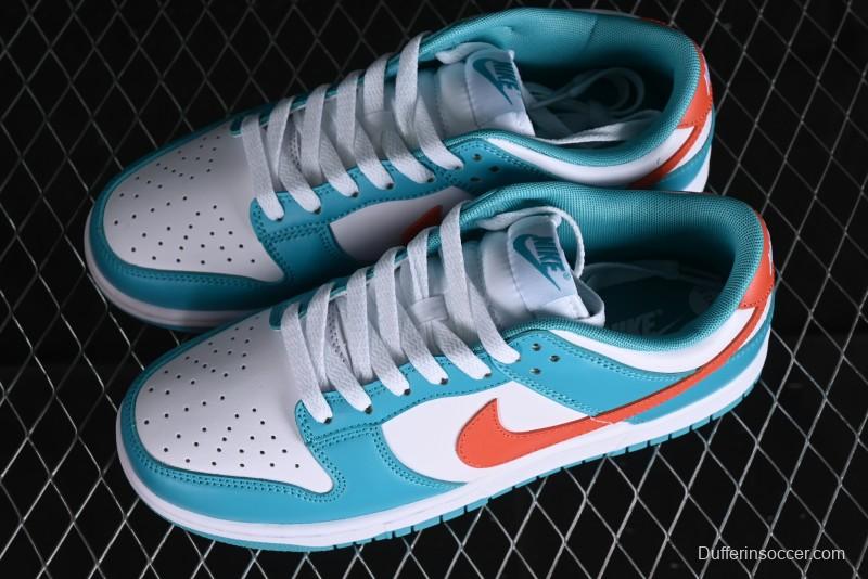 Nike SB Dunk Low Casual Skate Shoes in White Green Orange - DV0833-102