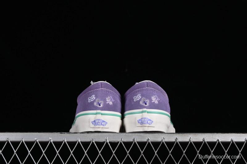 Vans Style 36 Low-Top Skate Shoes with Purple Embroidery - VN000CRPGRN