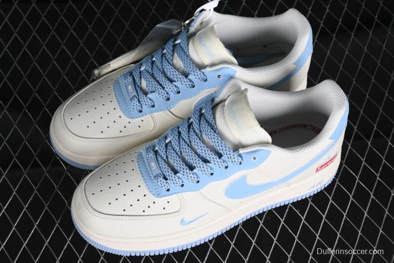 Nike Air Force 1 '07 Low Supreme Stone Island Collaboration - Sky Blue Casual Sneakers - BB9599-205