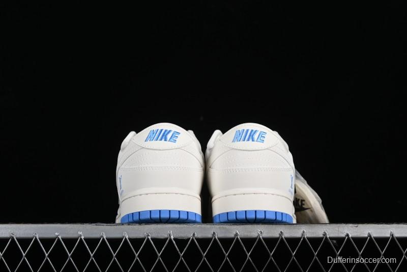 Nike SB Dunk Low LV Collaboration - Beige Navy Anniversary High-End Custom Low-Top Casual Skate Shoes - XX2025-322