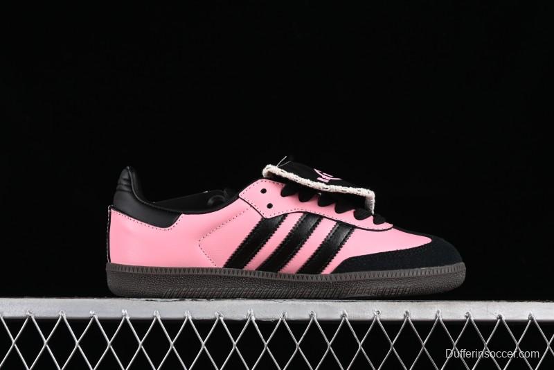 Adidas Samba OG B75807 Customized Casual Sneakers with Vibrant Hot Pink and Sweet Black Colorway - B75807