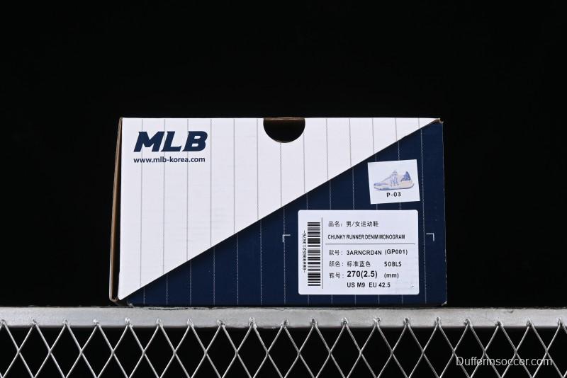New York Yankees MLB Chunky Runner Denim Monogram Lightweight Casual Sneakers - 3ARNCRD4N50BLS