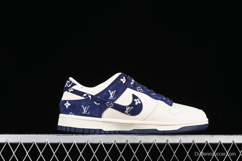 Nike SB Dunk Low LV Collaboration Anniversary Customized Low-Top Casual Sneakers - XD6188-029