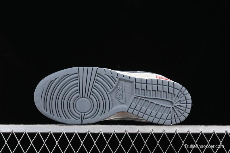 Nike SB Dunk Low Supreme Stone Island Collaboration - Beige Grey Starry Sky Anniversary High-End Custom Low-Top Casual Skate Shoes - BB9866-002