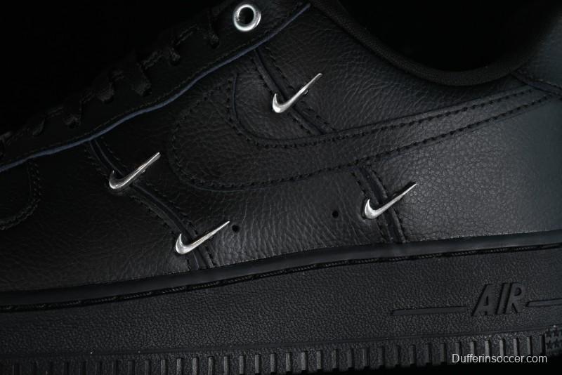 Nike Air Force 1 '07 Low Silver Swoosh Casual Sneakers - HQ1180-001