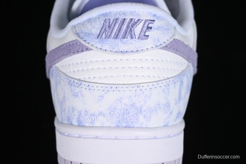 Nike SB Dunk Low Premium White Light Purple Skateboarding Shoes - DM9467-500