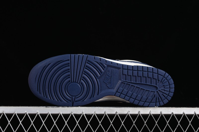 Nike SB Dunk Low LV Collaboration - Suede Navy Blue Anniversary High-End Custom Low-Top Casual Sneakers - FC1688-134