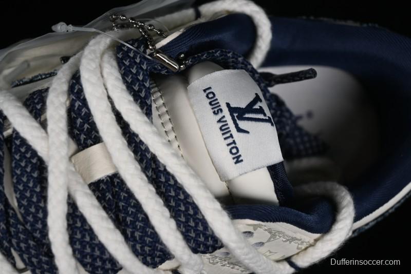 Nike SB Dunk Low LV Collaboration - Light Blue Check Print Anniversary High-End Custom Low-Top Casual Sneakers - SJ2068-249