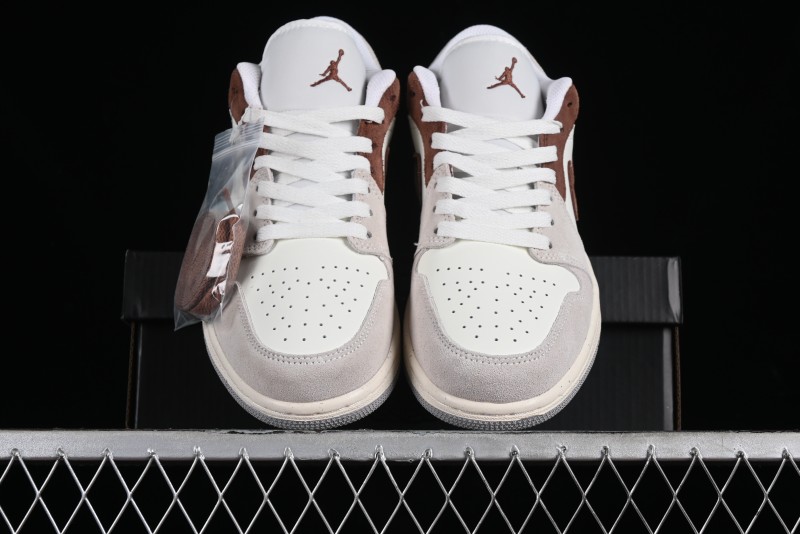 Nike Air Jordan 1 Low Retro Casual Sneakers in Grey Tan - HF1567-200