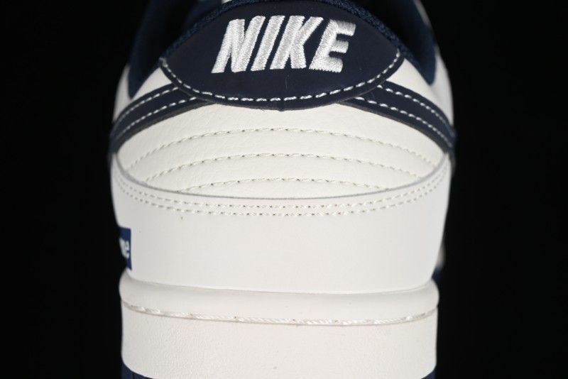 Nike SB Dunk Low Supreme Collaboration - Dark Blue Canvas Anniversary High-End Custom Low-Top Casual Skate Shoes - BB6698-511