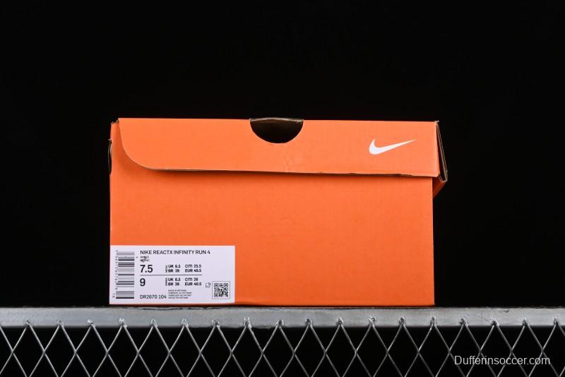 Nike ZoomX Infinity Run 4 Professional Cushioned Running Shoes with Knit Upper - DR2670-104