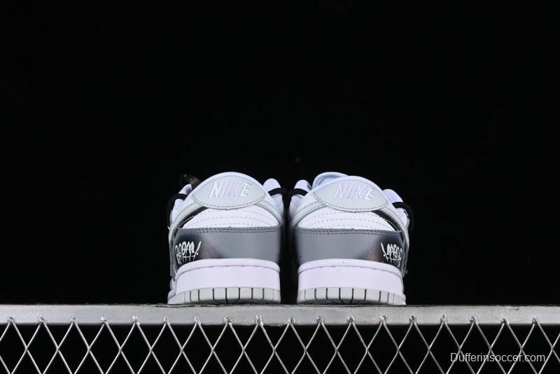 Nike Dunk Low SB Graffiti Halloween Cross Distressed Gradient Lace-Up Casual Skate Shoes - DV0831-101