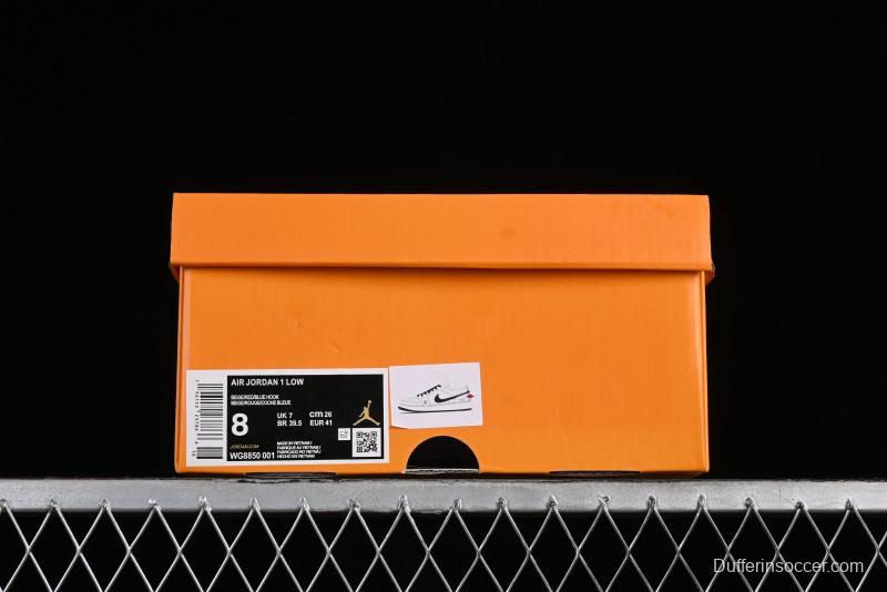 Nike Air Jordan 1 Low LV Collaboration Retro Casual Sneakers in Beige Orange - WG8850-001