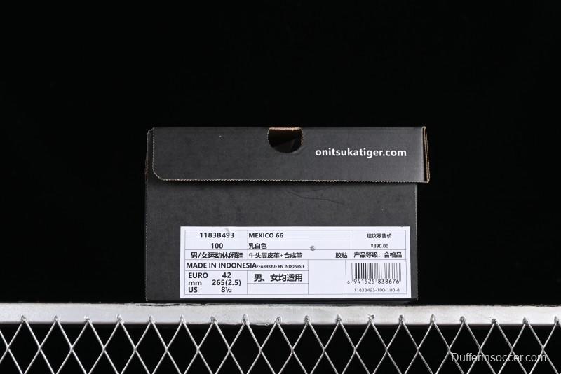 Onitsuka Tiger Mexico 66 Low-Top Leather Running Shoes - 1183B493-100