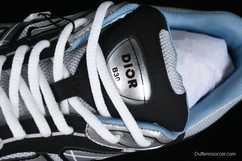 Dior B30 Sneakers with Reflective CD30 Logo and Lightweight Rubber Sole - CD30